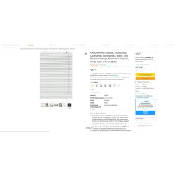 Gardinia venecijaner, aluminijum, bela, 120x240 cm