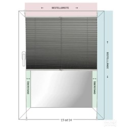 K-home Pisa Klemmfix plisirana roletna, antracit, 45x210 cm