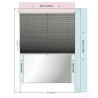 K-home Pisa Klemmfix plisirana roletna, antracit, 45x210 cm