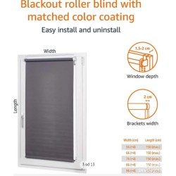 Amazon Basics roletna za zamračivanje, 86x150cm, bela