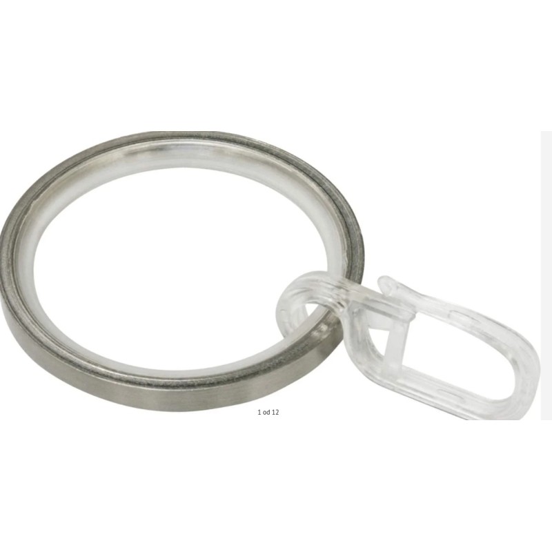 GARDINIA prstenovi 10 kom, šir.4mm, metal za garnišne pr.25m