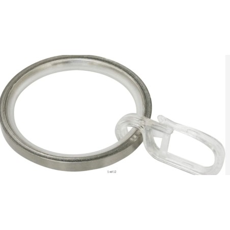 GARDINIA prstenovi 10 kom, šir.4mm, metal za garnišne pr.25m