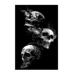 Mani Textile Skull staza, 80x150, crna, poliester
