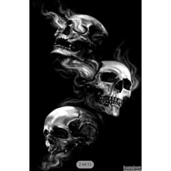 Mani Textile Skull staza, 80x150, crna, poliester