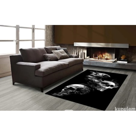 Mani Textile Skull staza, 80x150, crna, poliester