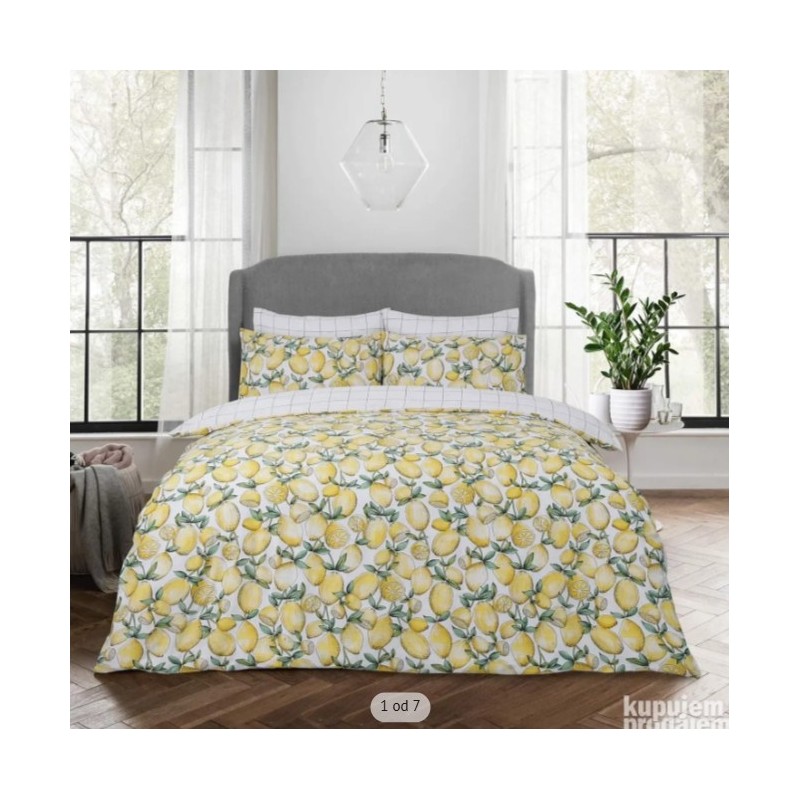 Sleepdown posteljina Lemon Yellow, 200x200cm, polipamuk P87