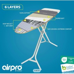 AirPro 6-slojna navlaka za dasku za peglanje, XXL,antracit
