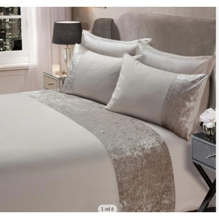 SiennaHome Crushed Velvet, natural, 228x218cm, poliester,P97