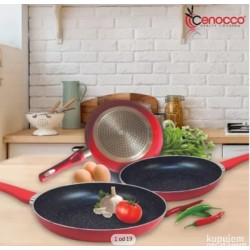 Cenocco CC-2001 set od 3 tiganja, indukcija, crvena