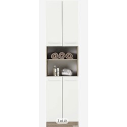 Pelipal Rom visoki ormar,bela sjaj/Sanremo hr, 195.5x50x33cm