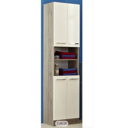 Pelipal Rom visoki ormar,bela sjaj/Sanremo hr, 195.5x50x33cm