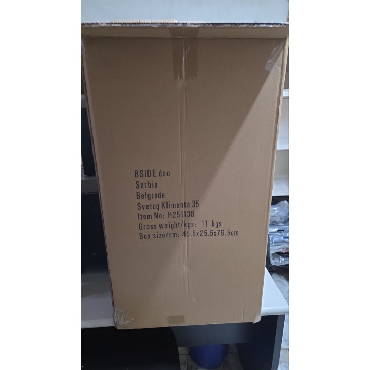 Komoda sa 4 fioke 45x25x79 cm – Drvo malezijske topole i MDF, siva