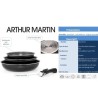 Arthur Martin set od 3 tiganja, 20/24/28cm + ručka, i na ind