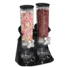Relaxdays dupli dispenzer za žitarice,crna/srebrna,14x28x41c
