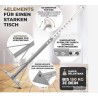 HEIMSTARK set od 4 nogara podesive visine, 52-75cm, čelik