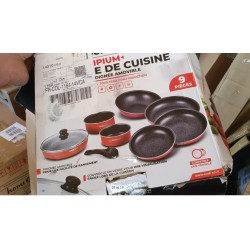 COOK'ART set posuđa, 8 delova, aluminijum, crvena