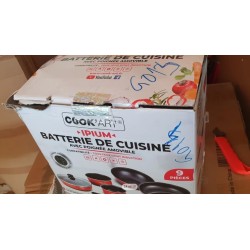 COOK'ART set posuđa, 8 delova, aluminijum, crvena