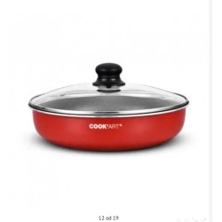 COOK'ART set posuđa, 8 delova, aluminijum, crvena