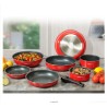COOK'ART set posuđa, 8 delova, aluminijum, crvena