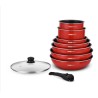 COOK'ART set posuđa, 8 delova, aluminijum, crvena