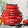 COOK'ART set posuđa, 8 delova, aluminijum, crvena