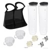 Relaxdays dupli dispenzer za žitarice,crna/srebrna,14x28x41c