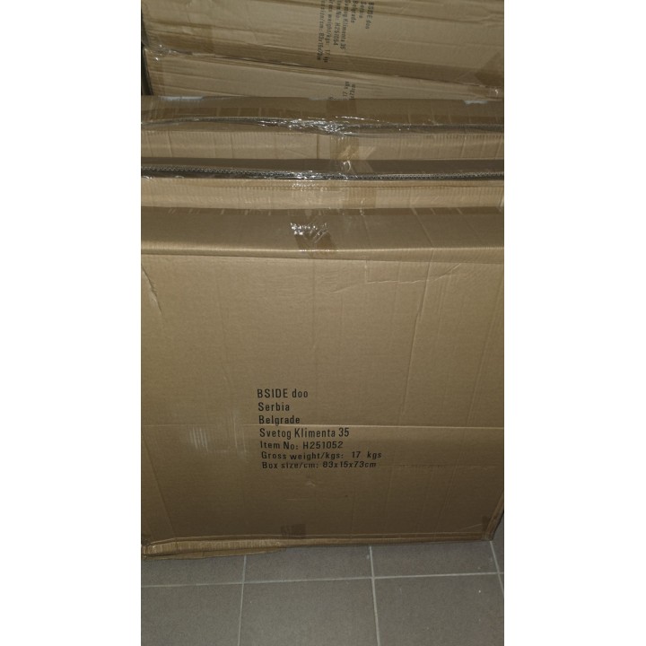 Komoda sa staklenim vratima 78x36x82.5 cm – Drvo, staklo i metal