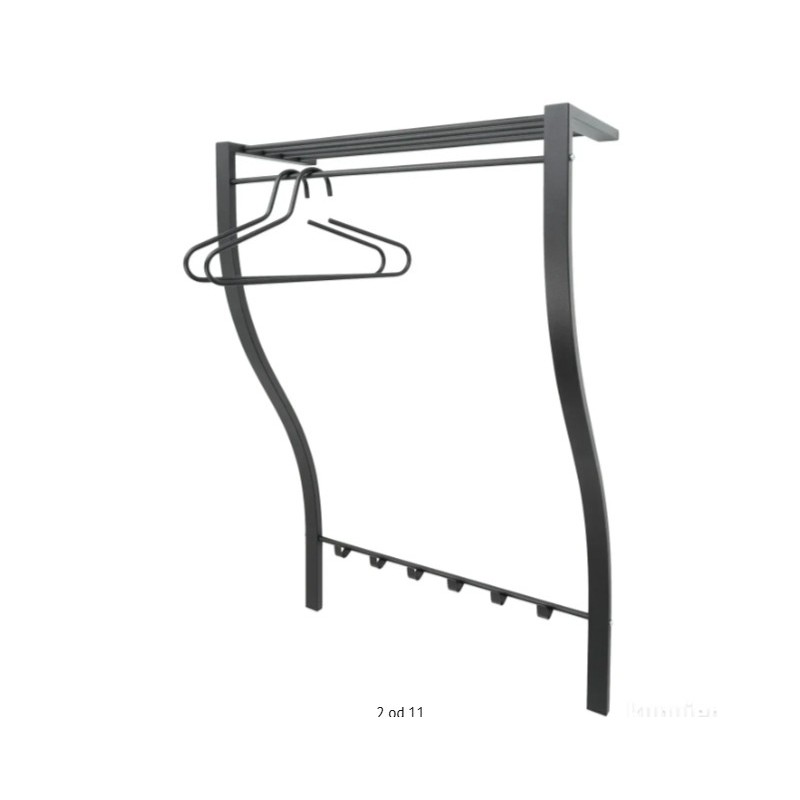 Zidni čiviluk Spezzato, crna, 75x113x29cm Zidni čiviluk Spezzato, crna, 75x113x29cm