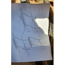Zidni čiviluk Spezzato, crna, 75x113x29cm