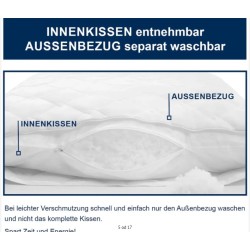 Irisette Vitamed jastuk saten pamuk /Duo-fill ispun, 80x80cm