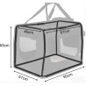 Dibea Lionto sklop.transp torba, platno, crna, 90x61x65 cm