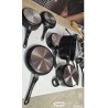 Amazon Basic set 15 delova posuđa sa nelep.oblogom, crna