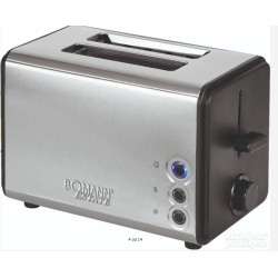 Bomann TA 1371 CB toster, crna, nerđajući čelik, 750-850W