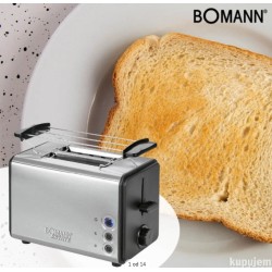 Bomann TA 1371 CB toster, crna, nerđajući čelik, 750-850W