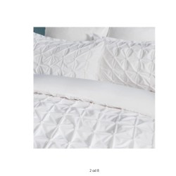 Sleepdown Rouched Pleat, bela, 220x260 cm, polipamuk P103