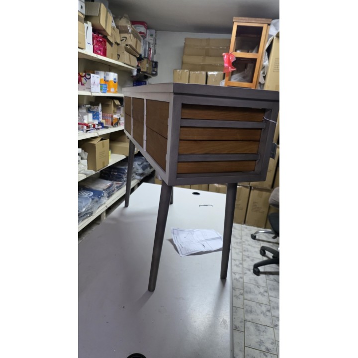 Industrijska konzola/bočni sto sa 6 fioka 112x36x79 cm – puno drvo