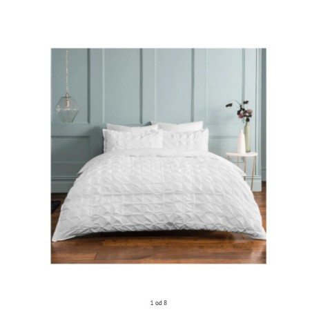Sleepdown Rouched Pleat, bela, 220x260 cm, polipamuk P103