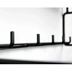 Opp III zidni čiviluk, hrast masiv/metal, 70x25x29 cm
