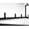 Opp III zidni čiviluk, hrast masiv/metal, 70x25x29 cm