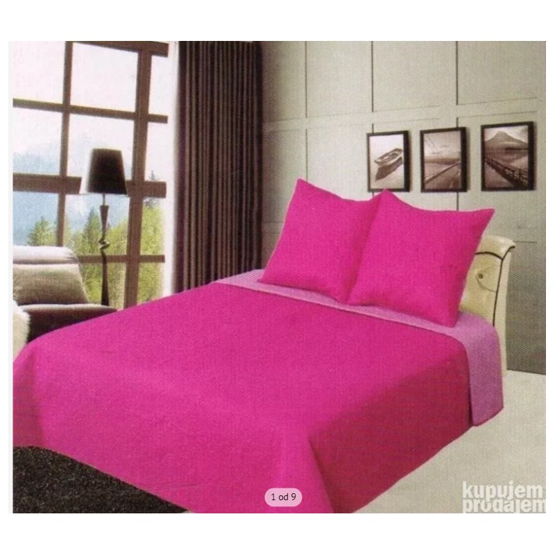Prekrivač 220x240, 2xjast. 65x65, polies., fuksija/pink P137 Prekrivač 220x240, 2xjast. 65x65, polies., fuksija/pink P137
