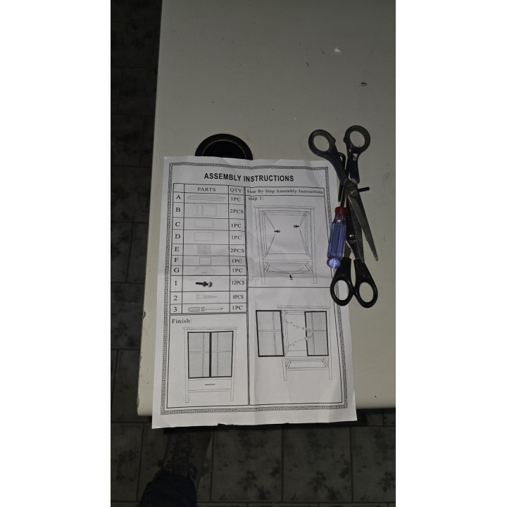 Industrijski noćni stočić / ormarić sa vratima – metal i drvo 44 × 37 × 76 cm