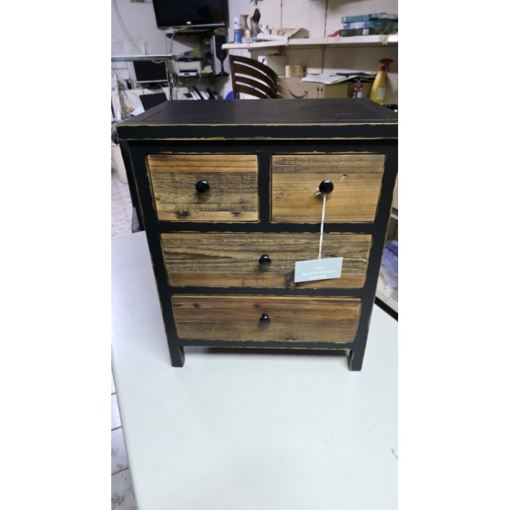 Rustična komoda sa 4 fioke 50.5x36x59.5 cm – Drvena vintage komoda