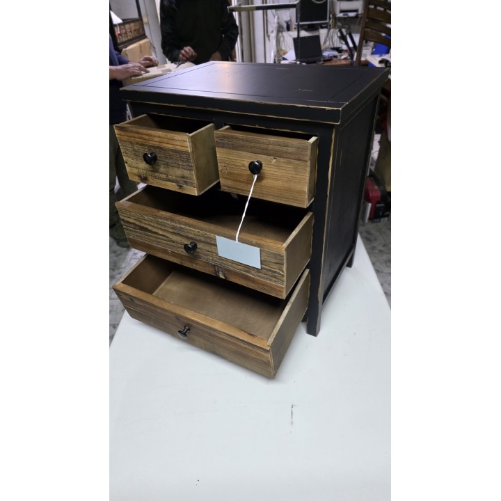 Rustična komoda sa 4 fioke 50.5x36x59.5 cm – Drvena vintage komoda