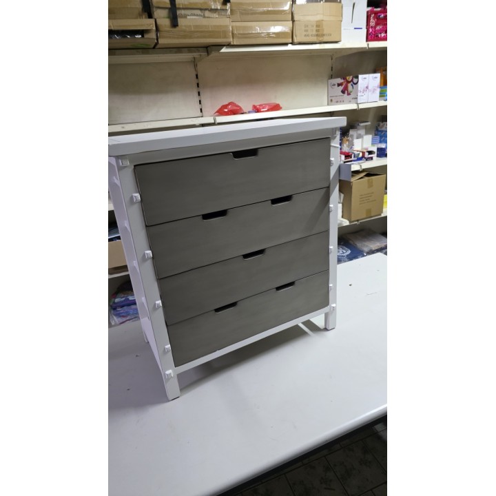 Komoda sa 4 fioke, drvo malezijske toploe/MDF, moderan dizajn, 66 x 36 x 73 cm