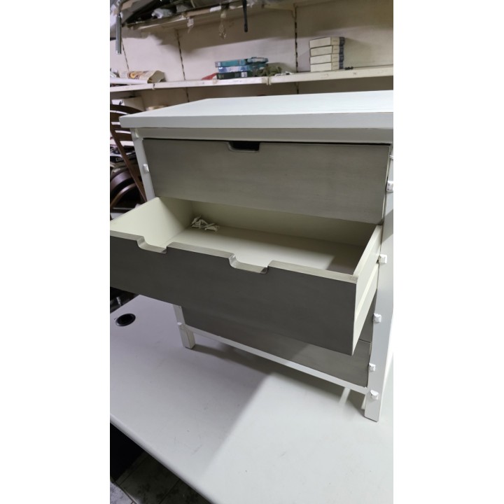 Komoda sa 4 fioke, drvo malezijske toploe/MDF, moderan dizajn, 66 x 36 x 73 cm