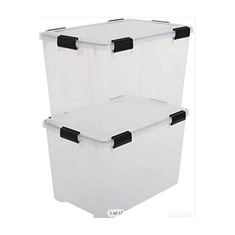 Iris Ohyama set od 2 kutije za odl. sa poklopcem, 70 L E020 Iris Ohyama set od 2 kutije za odl. sa poklopcem, 70 L E020