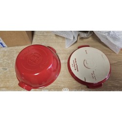 Emilie Henry set za hleb,keramika,5.2L,crvena, 32.5x30x14cm