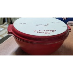 Emilie Henry set za hleb,keramika,5.2L,crvena, 32.5x30x14cm