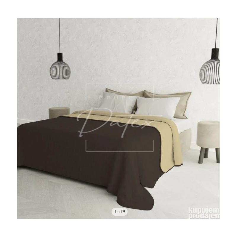 Datex Elegant prekrivač, 260x270cm, braon/krem, P130 Datex Elegant prekrivač, 260x270cm, braon/krem, P130