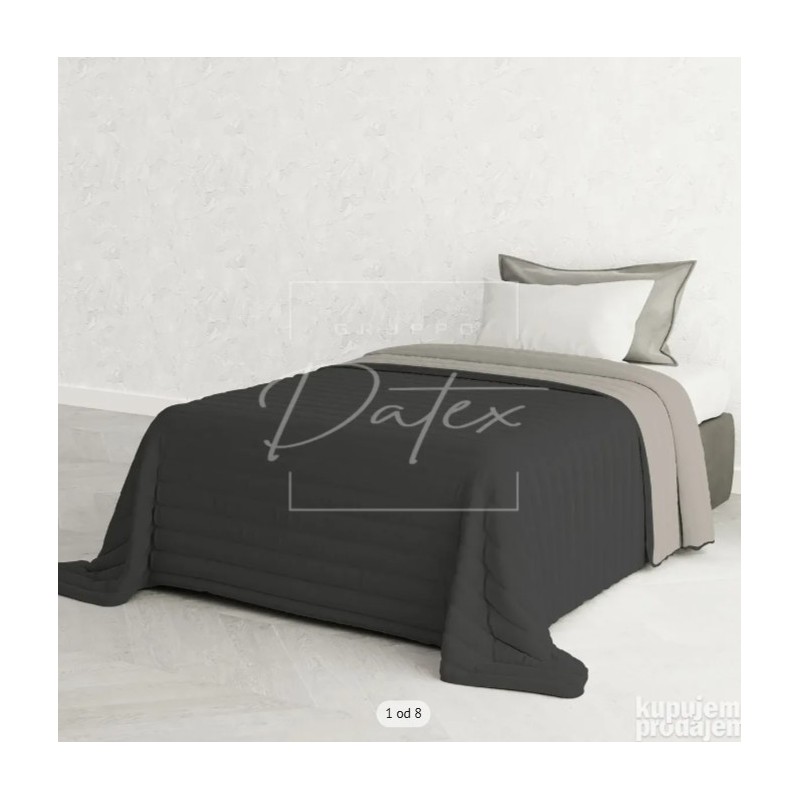 Datex Elegant prekrivač, 220x270cm, t.siva/siva, P140 Datex Elegant prekrivač, 220x270cm, t.siva/siva, P140
